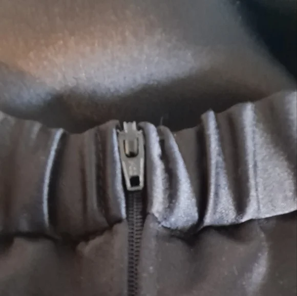 Alex Evenings Poly Satin long black slit skirt Gorgeous! EUC - Picture 4 of 8